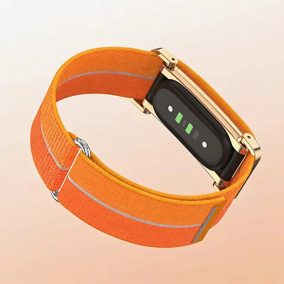 Google Fitbit Air용 초슬림 나일론 손목 스트랩 초경량 통기성 퀵 릴리스 금속 보호 케이스 손목 밴드