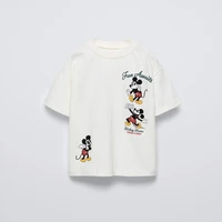 Mickey Mouse TShirt Cartoon Print Short Sleeve T For Boys And Girls Loose Casual Sports Tops Children Cotton Fashion White Tees 1
