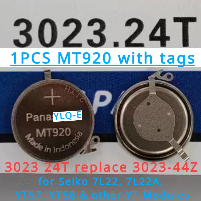 3023-24T Mt920 Con Tag 3023.24T Mt-920 3023 24T 302324T Condensatore Batteria Ricaricabile Orologio Cinetico Seiko Sostituire 3023-44Z