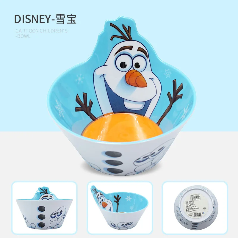 

Disney Cartoon Princess Elsa Olaf Cute Bowl Mickey Mouse Silicone Placemat Kids Minnie Mouse Baby Feeding Bowl Set Melamine