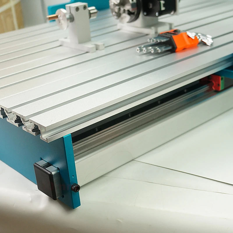 LY DIY CNC-Rahmen 6040L Linearführungsschiene Maschinenrahmen 3 Achsen mit Motor für Gravierfräsmaschine – Detail 2