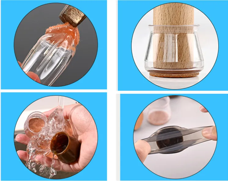 16pc Chair leg cap Elastic silicone furniture table feet protection Bottom Cover Pad wood floor protector Scratches Reduce Noise 16pc Chair leg cap Elastic silicone furniture table feet protection Bottom Cover Pad wood floor protector Scratches Reduce Noise