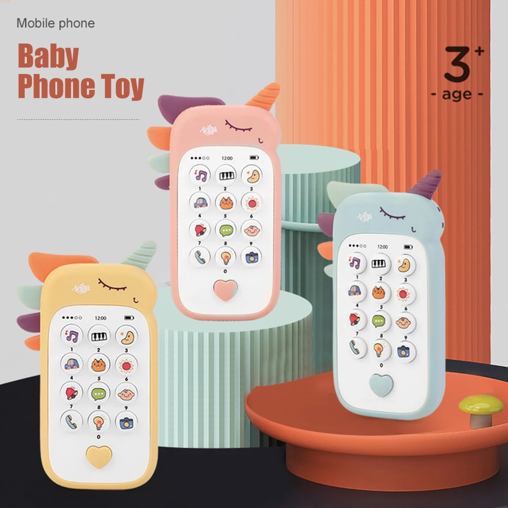 Multifunctional Simulation Phone Kids Infant Early Educational Toy  Music Sound Telephone Sleeping Toys With Teether Kids Gifts 3