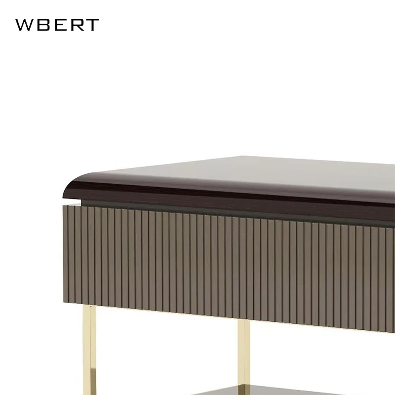 WBERT 이탈리아 미니멀리스트 빌라 모델 나이트 스탠드, 침대 옆 방 수납 캐비닛 디자인용 심플한 영빈관