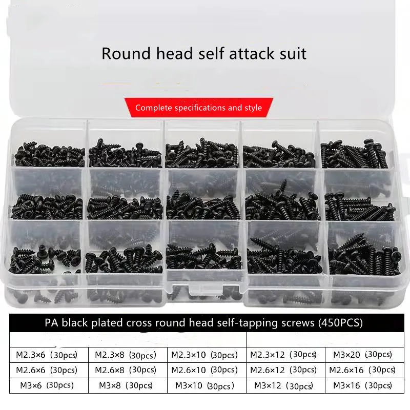 Pan, Self Tapping Wood Screw Set, Caixa,