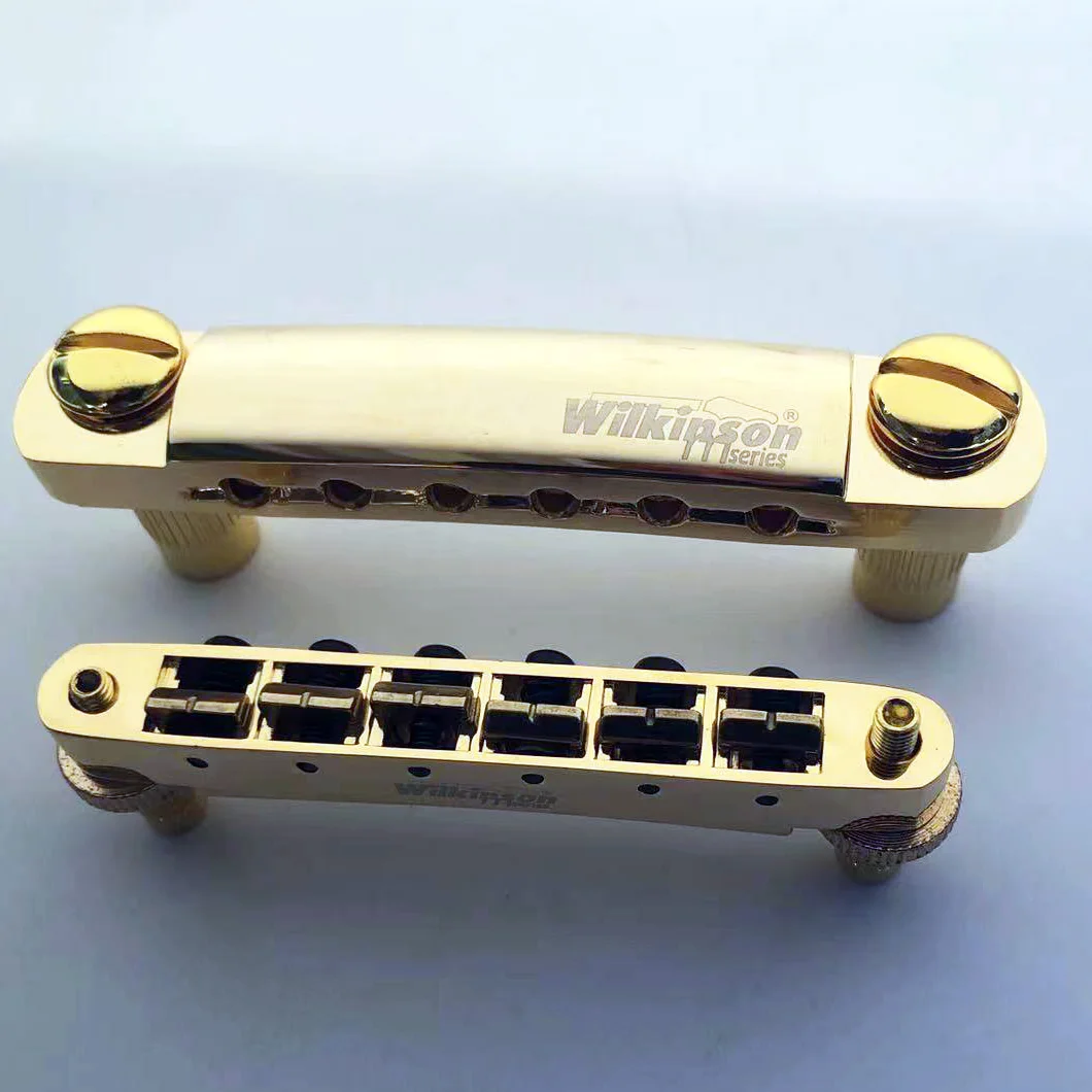 Wildson Gold Bridge WOGT1 + WOGB1 tune-a-matic и Go-To style нержавеющая сталь для электрической гитары LesPaul SG