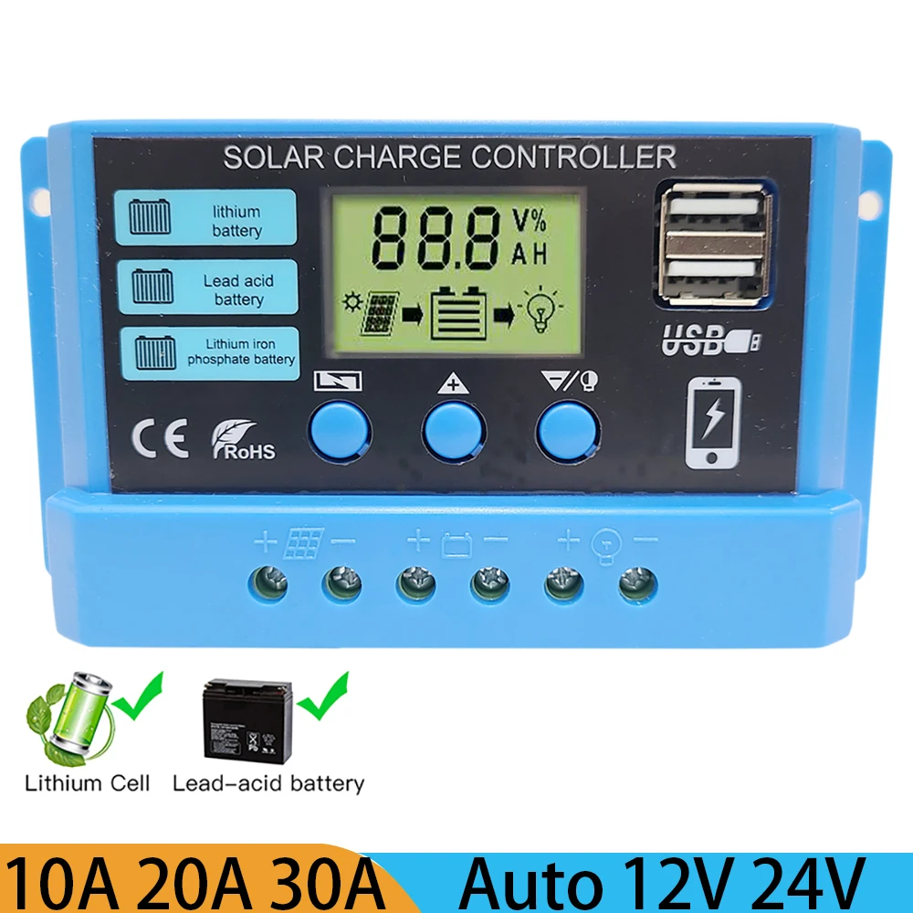 Best Solar Charge Controller Lifepo4 Batteries 10a 20a 30a Solar