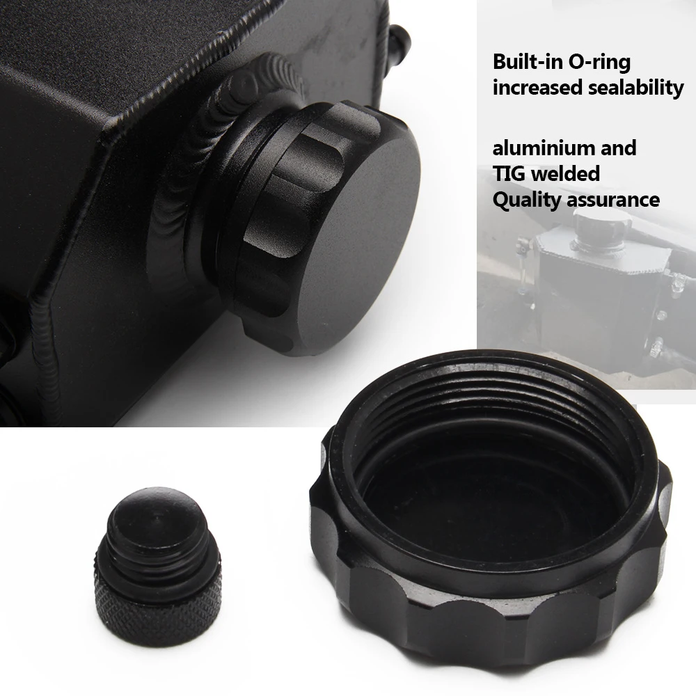 Aluminum Coolant and Oil Reservoir Tank with Drain Plug