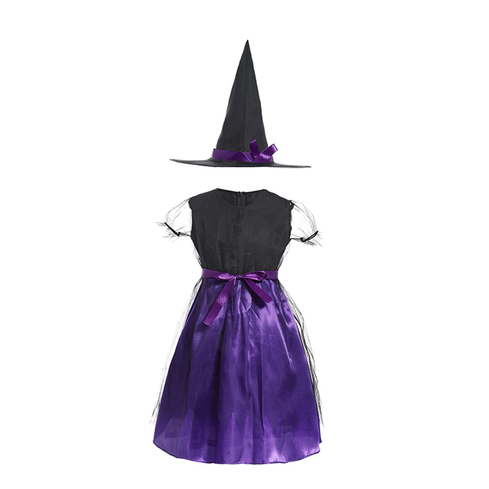 

Halloween Kids Girls Cosplay Costume Party Dresses+Hat Cap Clothes Outfit