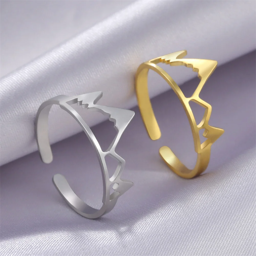 Katze Fingerringe offenes Design niedliche Blumen Kreuz Schneeflocke Mode Schmuck Ring für Frauen junges Mädchen Geschenk verstellbaren Tier Ring – Detail 5