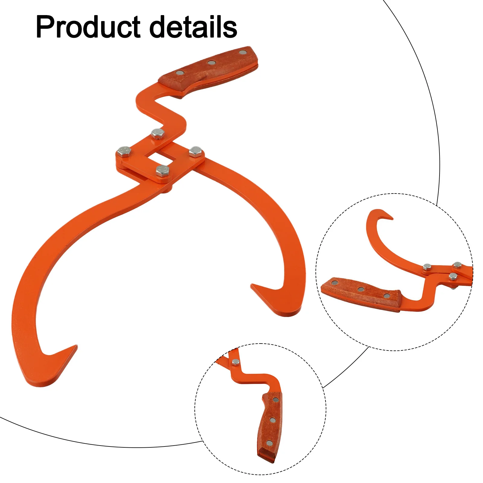 Log Tongs Hand Lifting Grapple Hook Wooden Claw Suit For Garden Wood Handling Tools Firewood Tongs Log Lifter 8/12/20 Inch 4