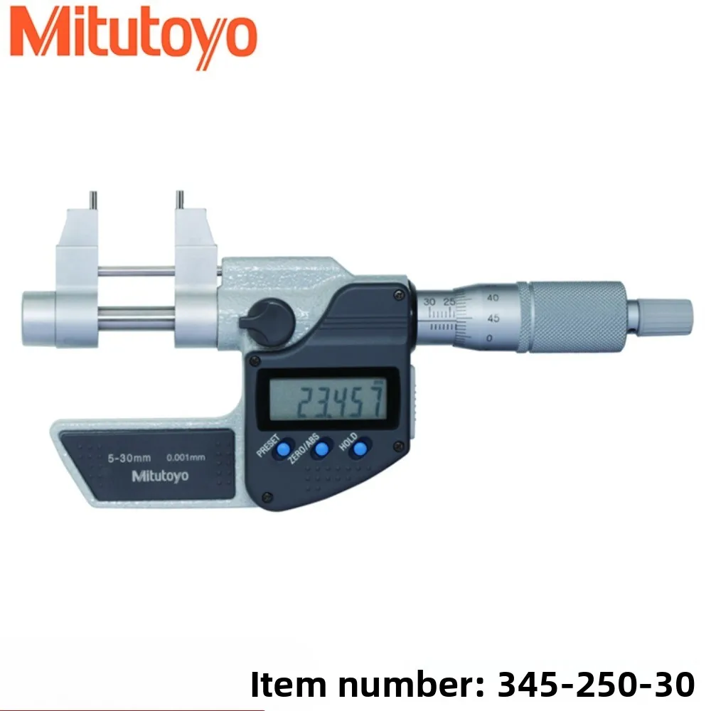 미쓰토요 일본  산업용 345-250-10 디지털 내경 마이크로미터 범위 25-50mm 0.001mm 전자 측정기