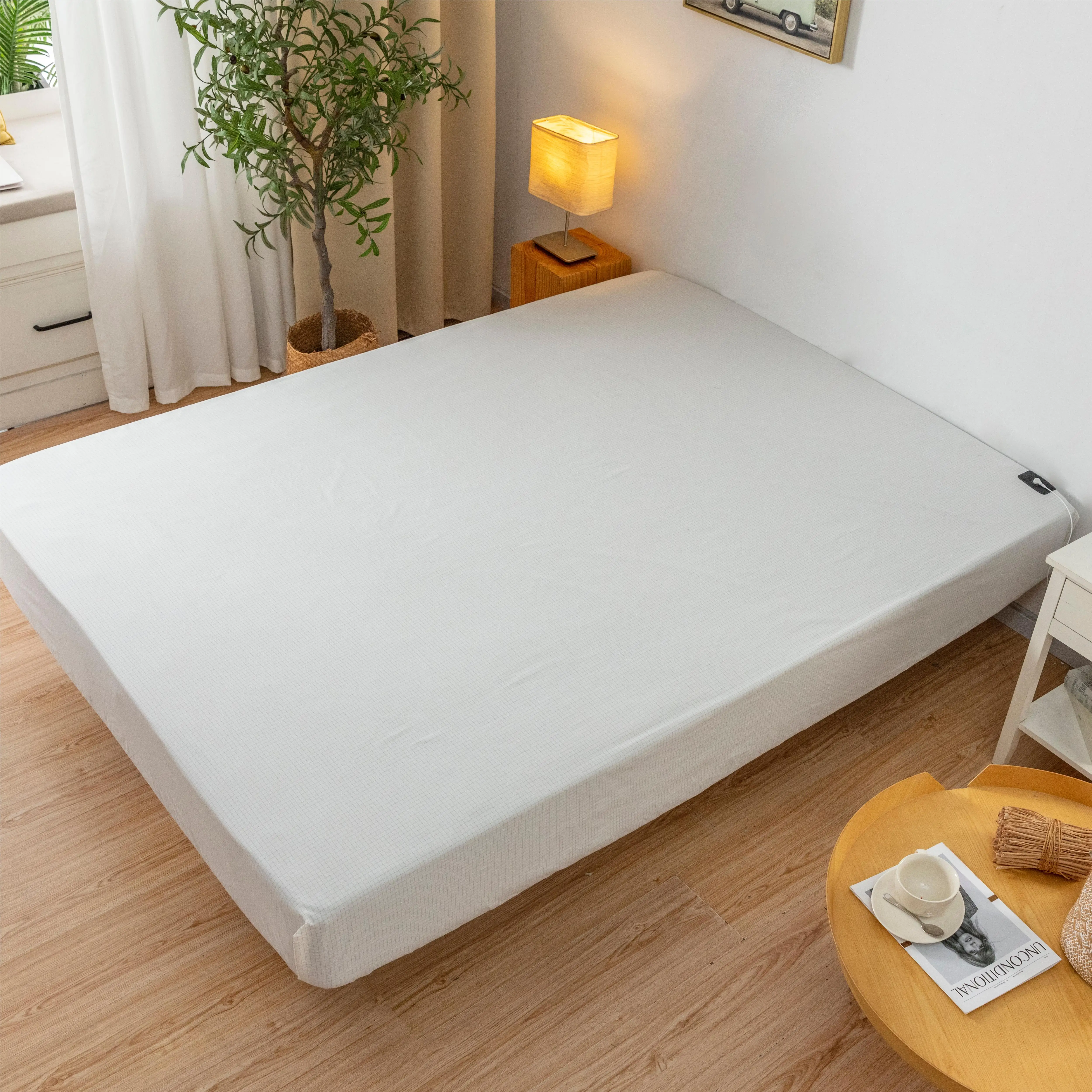 Earthing ESD 10% Silver Organic Cotton Healthy Fitted Sheet for All Size Bed, with a 4.5m Local Grounding Cable 3