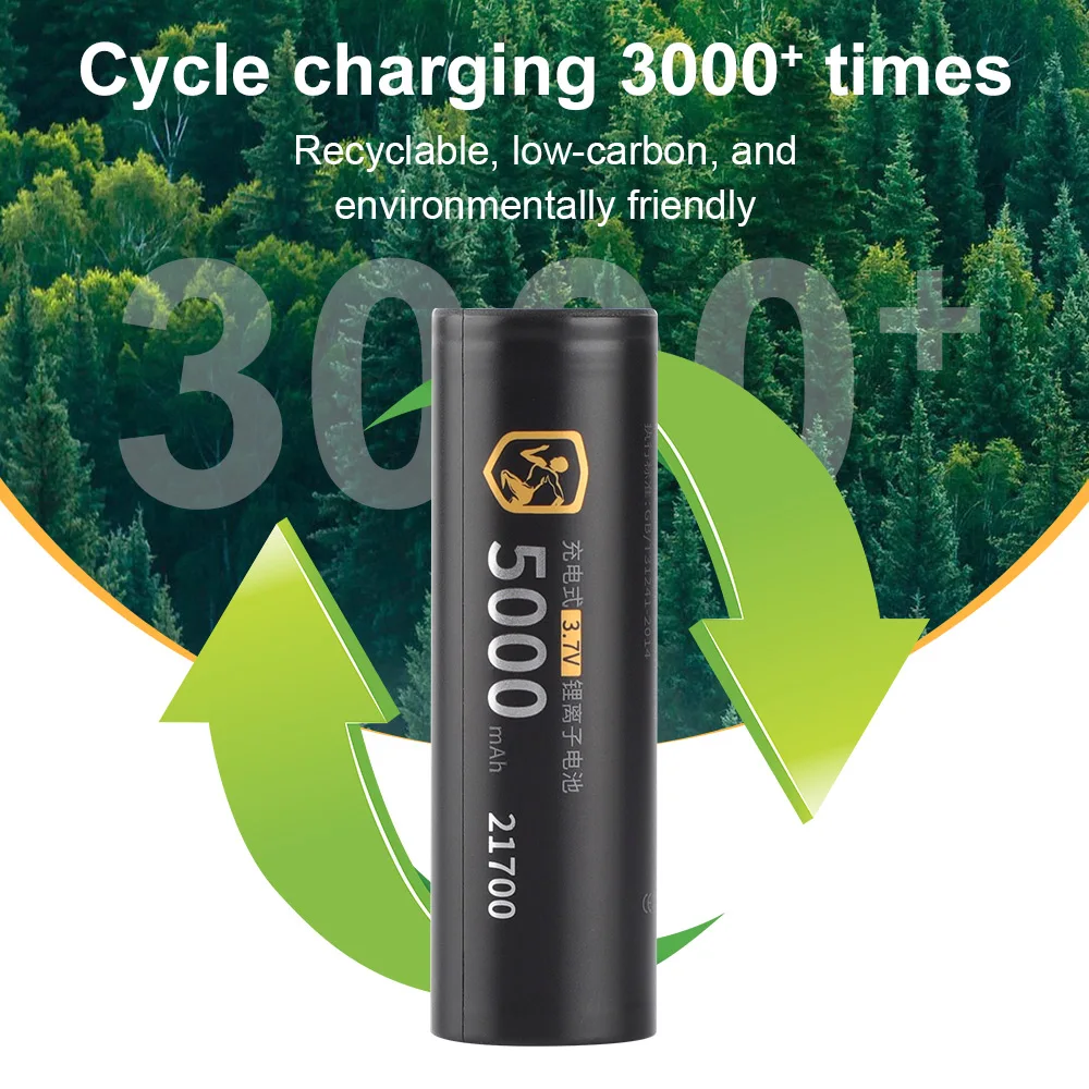 Dlgpower Bateria Li-ion Recarregável com Carregador Inteligente Alta Capacidade Lanterna de Alta Potência Ferramentas Elétricas 21700 3.7v 5000mah - Image 6
