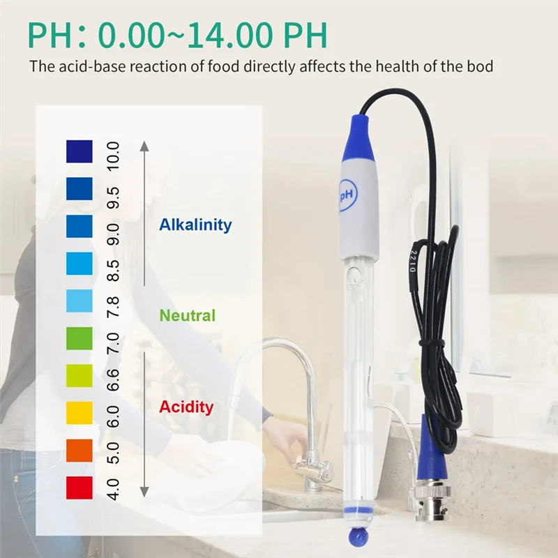 Hot Selling-PH Replacement Probe Aquarium Hydroponic Laboratory Electrode PH Sensor Potential Test BNC Q9 Connector,PH Replaceme