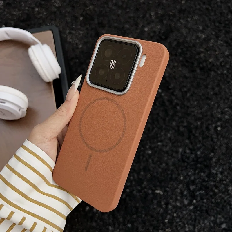 Slim Magnetic Leather Wireless Charging Shockproof Cover