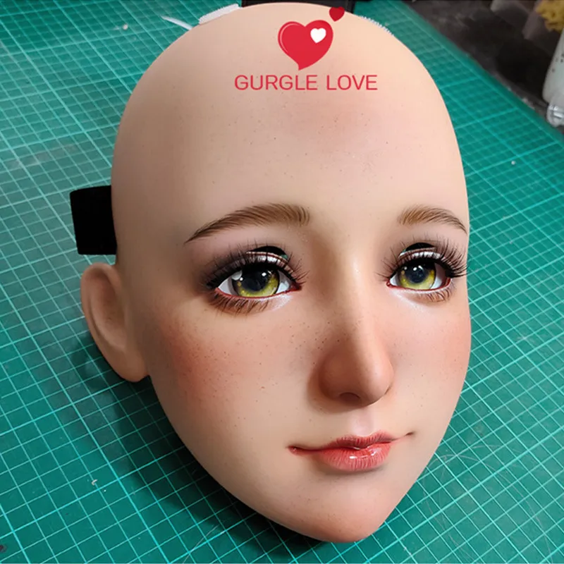 

(GL Yuan) Silicone Kigurumi Mask Novelty BJD Doll Halloween Cosplay Women Men Party Crossdressing Anime Mask