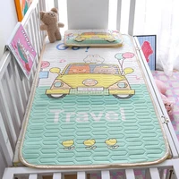 Baby Bed Mat Kit, Viscose Latex Fiber,Kids Sleeping Sheet,Cartoon Bed Cover,Boys Girls,Cooling Summer Home Bedding 60*120cm 2pcs