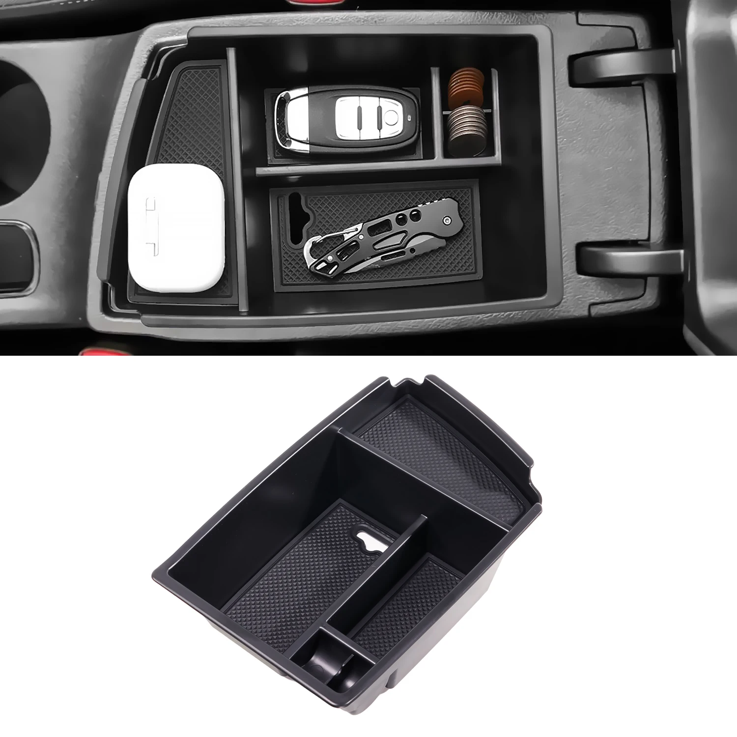 Für Kia NIRO 2016-2022 Auto Center Konsole Organizer Fach Sekundäre Armlehne Lagerung Box Aufräumen Innen Kia NIRO Zubehör – Detail 4