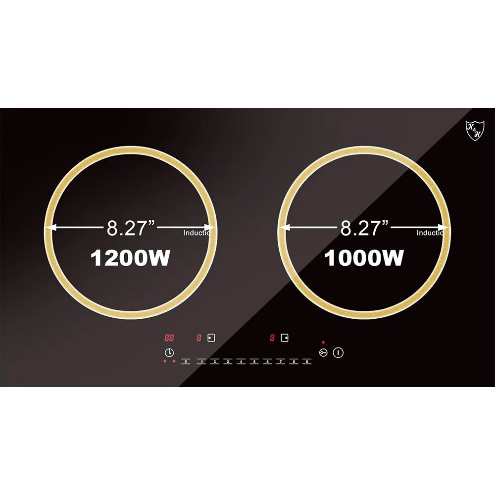 Electric Hob Cook Top Stove 110V Induction Cooktop 2 Burners Ceramic Cooktop