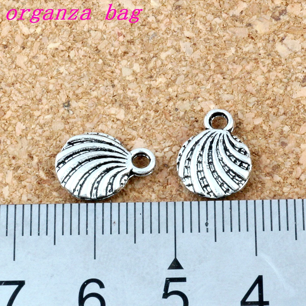 100Pcs Tibetan Silver Alloy Sea Shell Charm Pendants For Jewelry Making Finding 9.5x13mm A-190