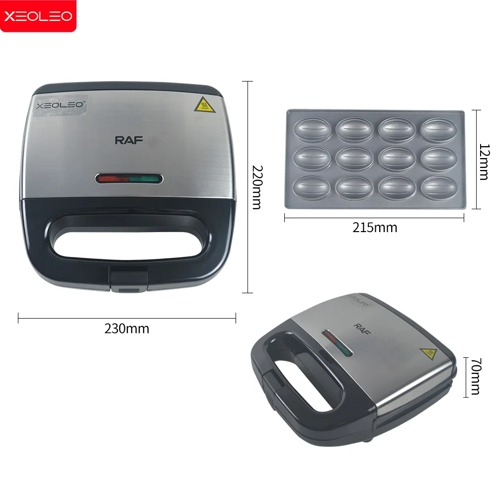Waffle Maker XEOLEO Electric Walnut Pastry Automatic Nut Waffle Bread Maker Sandwich Donut Mini Baking Breakfast Machine Kitchen Oven Home