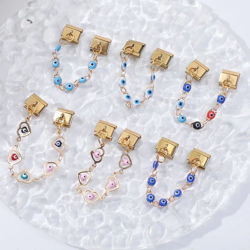 Italian Charms Diy Brooch Chain Tassel