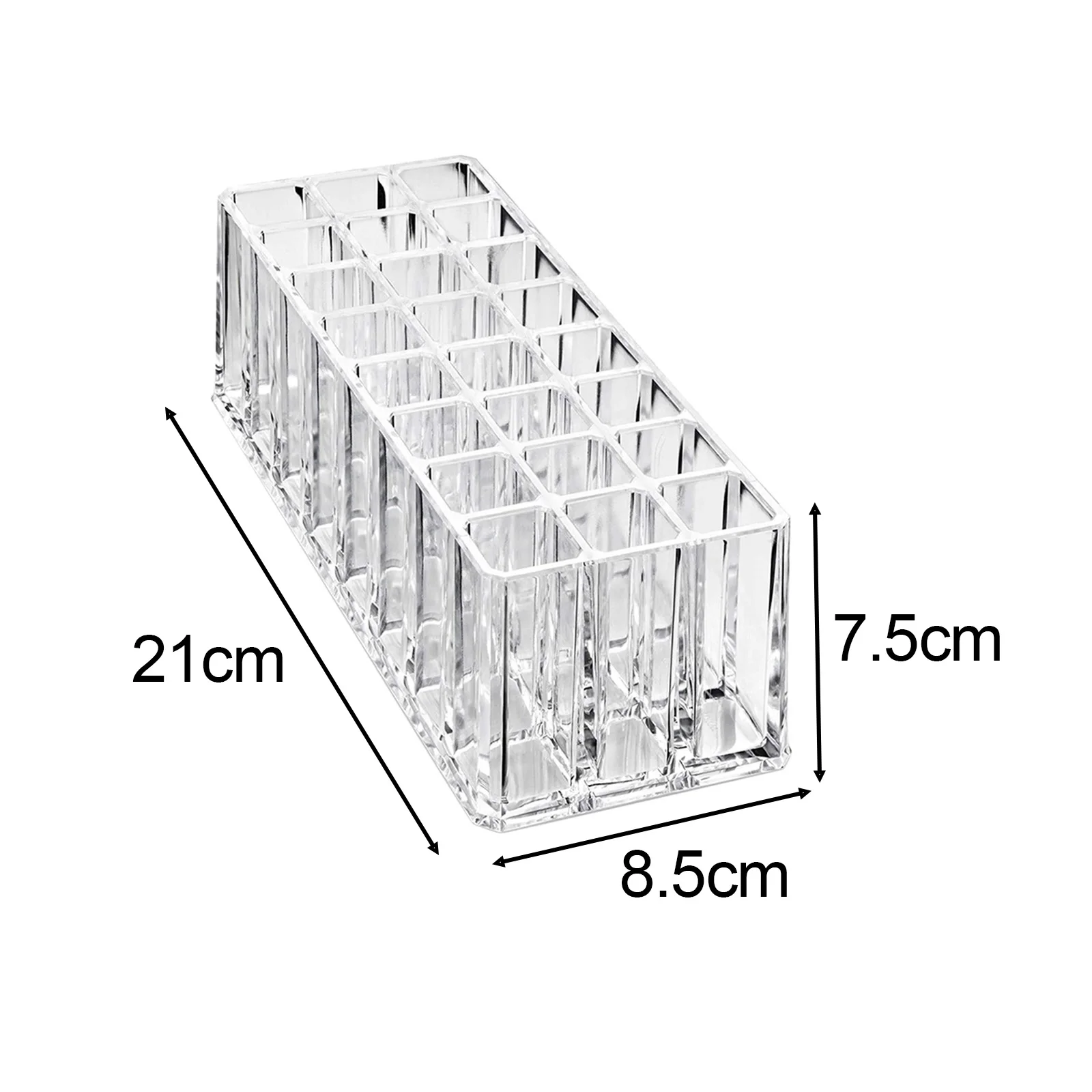 24 Slots Makeup Organizer Lipstick Holder Display Case Clear Lipstick Organizer Makeup Brush Holder Drawer Vanity Bathroom 5