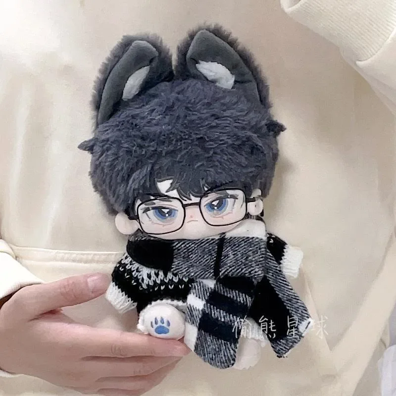 Fashion Black White Knitted Sweater Scarf Clothes Costume Outfit Handsome 20cm Plush Doll No Attribute Autumn Clothing 2