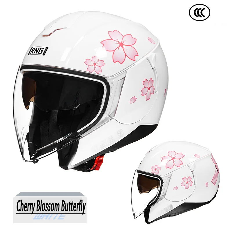 thumbnail image 1 of Casco de motocicleta personalizado de moda, casco abierto 3/4, casco de motocicleta unisex, casco de tranvía, versión coreana, casco de scooter, 1 of 5
