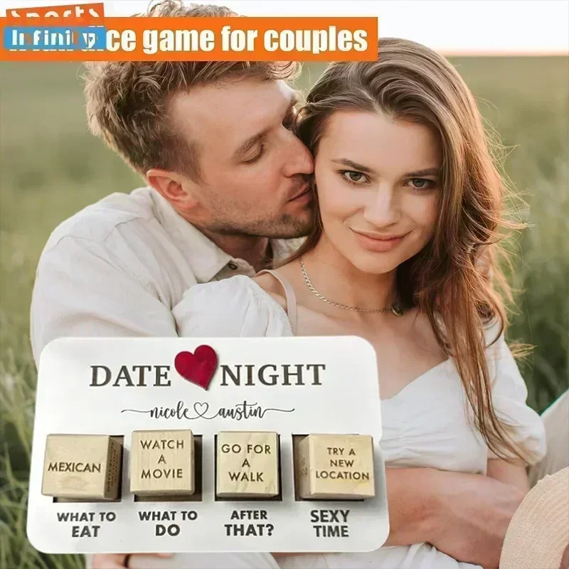 

Wooden Dice Set Date Night Ideas Game Dice Romantic Couple Date Night Game Action Decision Dice Games for Couple Sex Dices