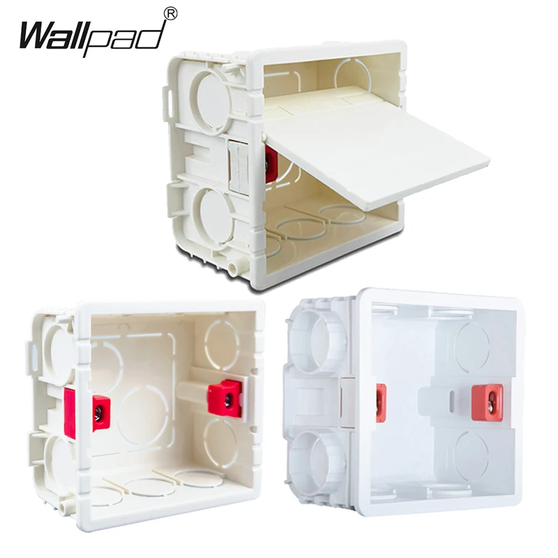 86*86mm UK Wall Junk Wire Box Case Internal Mounting Blank Panel Blind Cover Dustproof for Switch Socket Dust Cap Fireproof