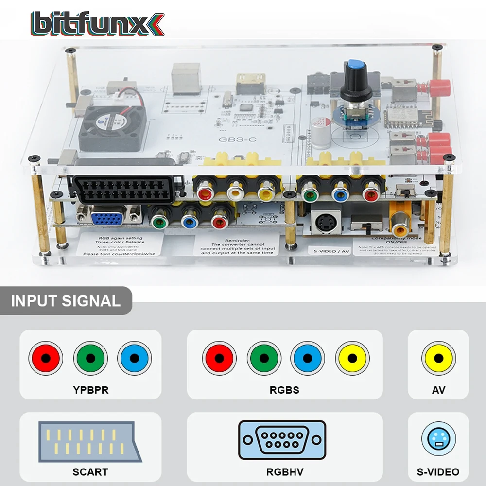 BitFunx GBS Control GBSC RGBs SV Scart Ypbpr CVBS to VGA