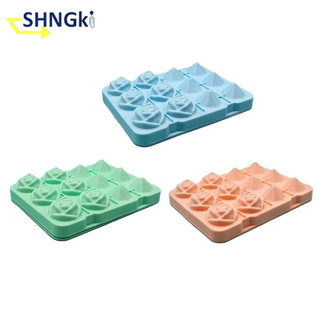 Ice Cube Tray Silicone Rose Ice Mold Diamond Ice Cube Mold