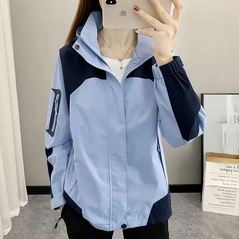 Outdoor New Spring and Autumn Stormwear Women's Thin Windproof Waterproof Breathable Mountaineering Suit Jacket Coat Couple Men