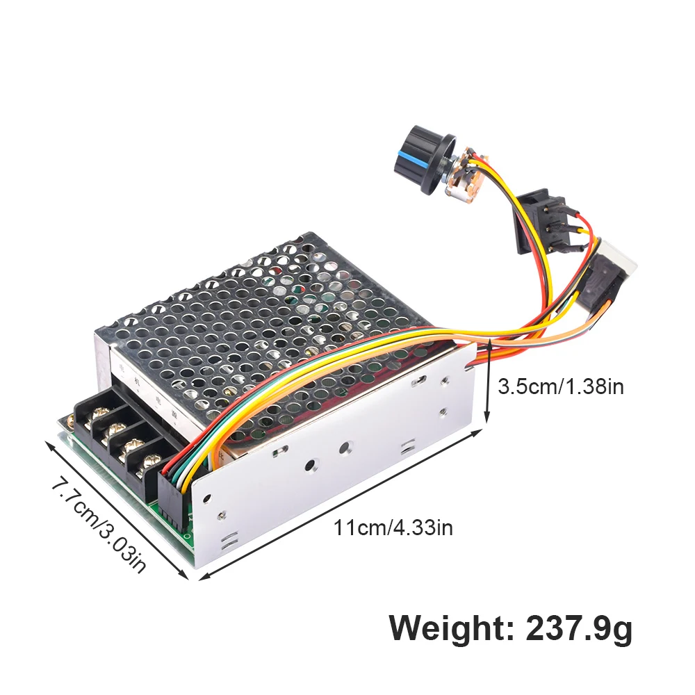 New 40A Digital Display Two-way DC Motor Speed Controller 0- Adjustable DC 10V-55V PWM 12V 24V 48V 2000W MAX 60A Reversible