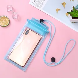 Universal Waterproof Bag for SUP Surfboards - Transparent Underwater Protective Phone Case (Blue)