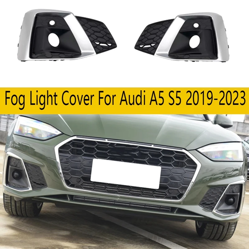 

Car Fog Light Grille Cover Front Honeycomb Bumper Grille For A5 S5 2019-2023