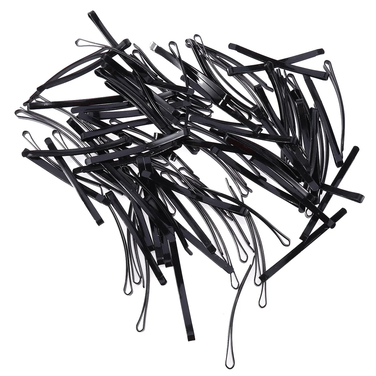 

100 шт., простые черные металлические заколки для волос