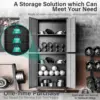 SISESOL Metal Storage Cabinet with Wheels Rolling Garage Tool Cabinet with Lock Gray Metal Shelves Home Office Shop 4
