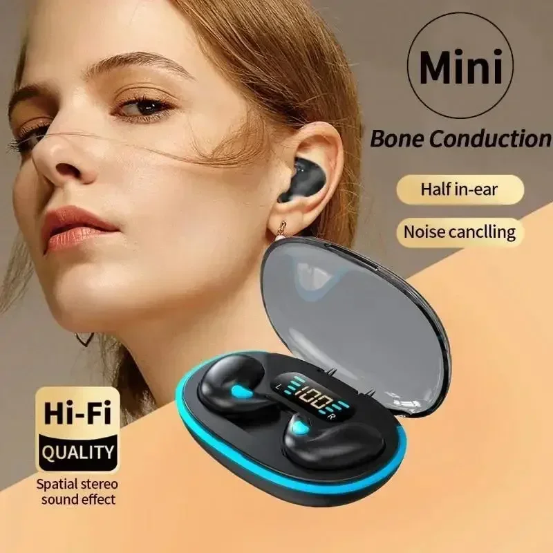 Wireless Bluetooth Earphones with Mic and LED Display