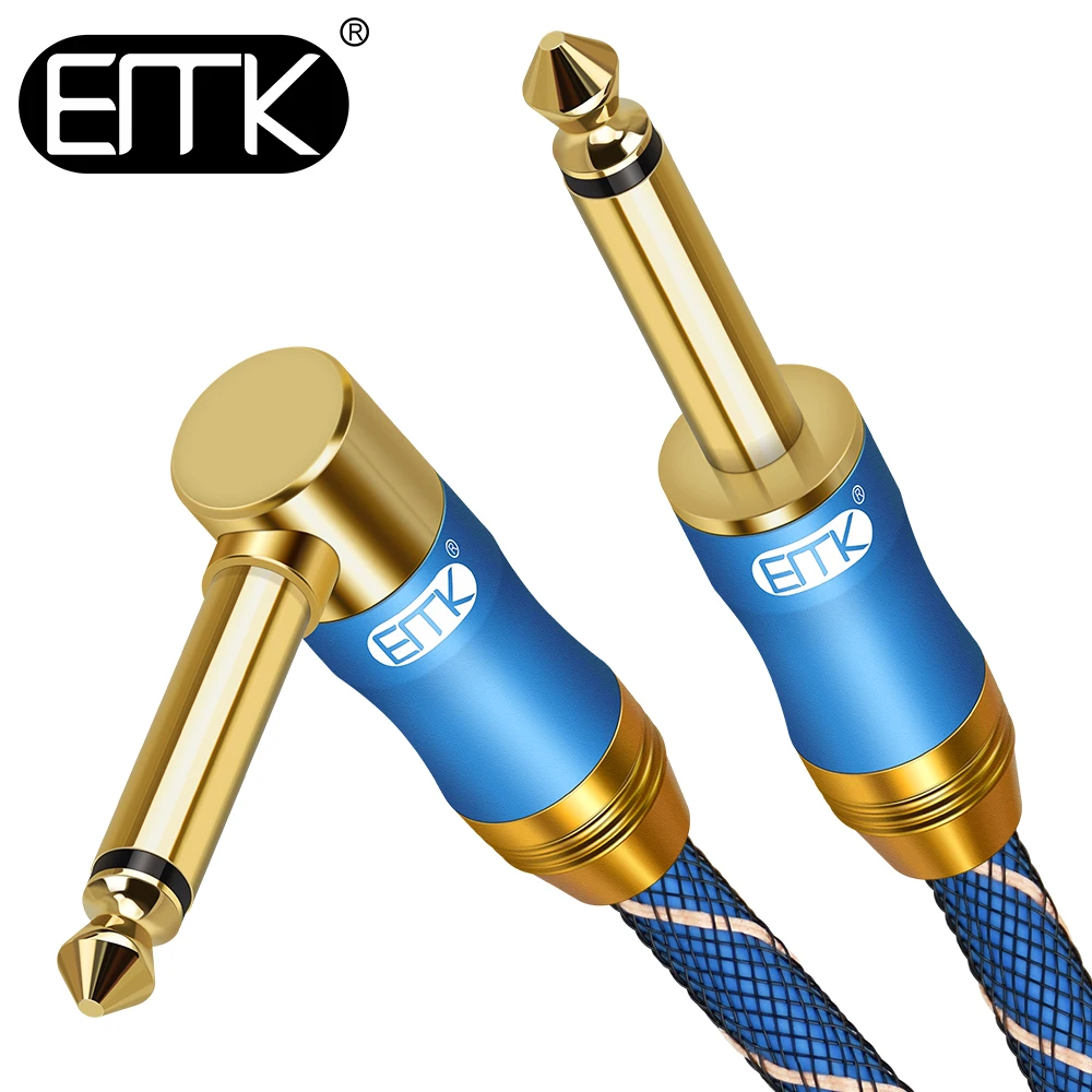 EMKElectricGuitarCableMono14TSInstrumentCableGoldPlatedPlug