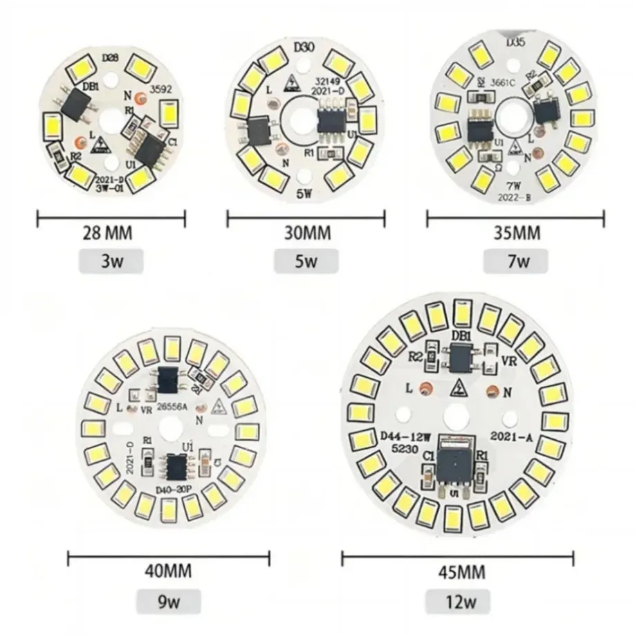 LED Bulb Patch Lamp SMD Plate Circular Module Light Source Plate For Lamp Bulb AC 220V Led Chip Spotlight Downlight Light Source