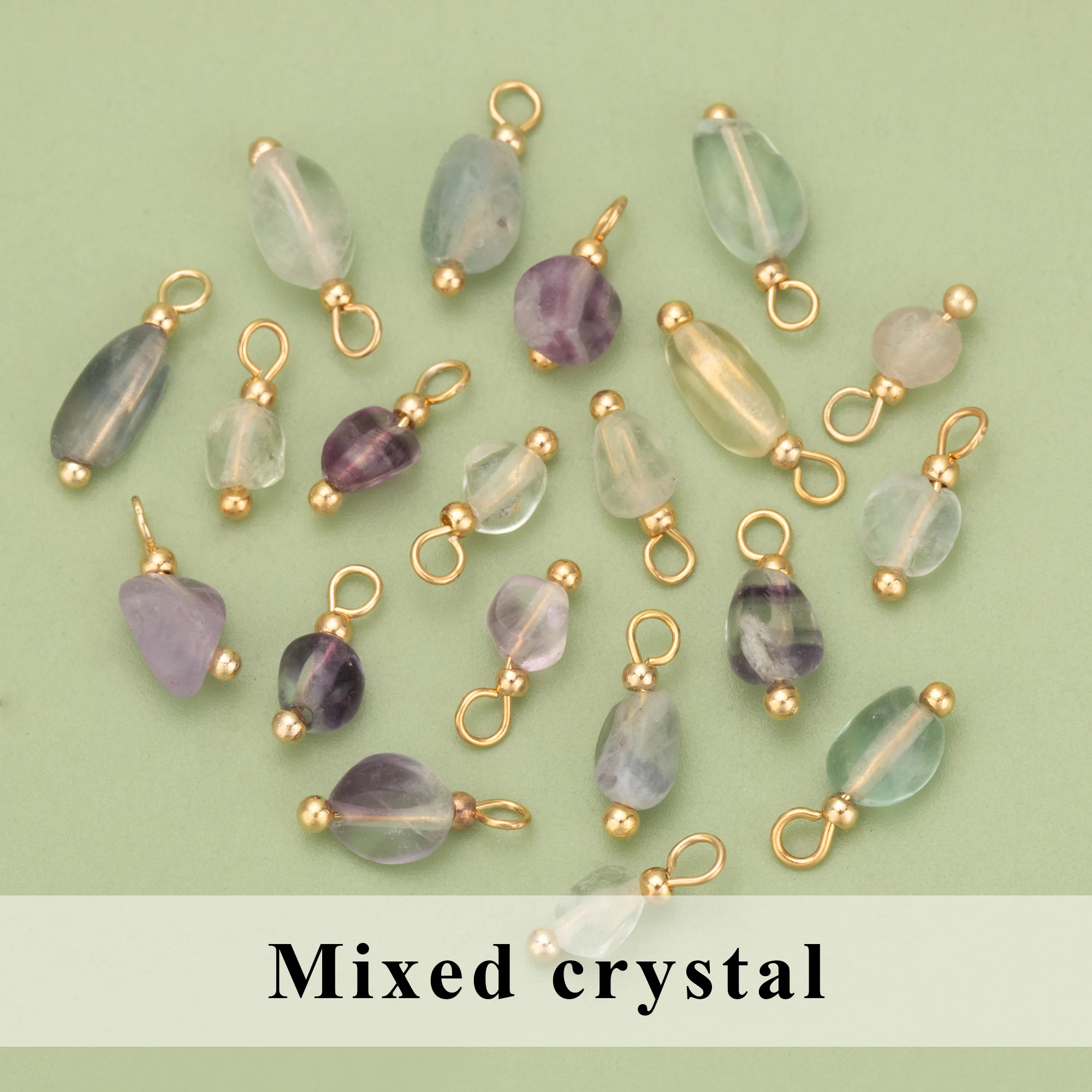 YEGUI C324S 18K Gold Plated Natural Stone DIY Charms & Pendants (20pcs) 5