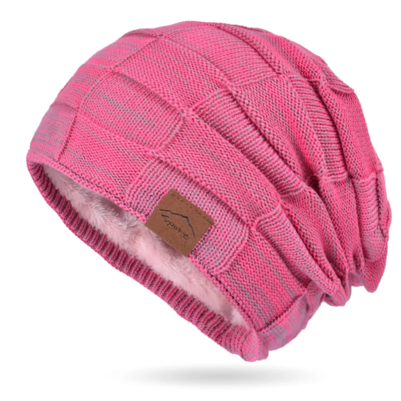 Fashion Winter Hat For Women Men Knitted Beanie Hats Female Male Solid Color Skullies Bonnet Casual Soft Cap with Fur Bobble Hat