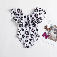 Fashion Print Leopard Baby Girls Swimsuit 1-5 Years Toddler Girls One-piece Swimwear Children Summer Beach Wear Swimming Outfit 2