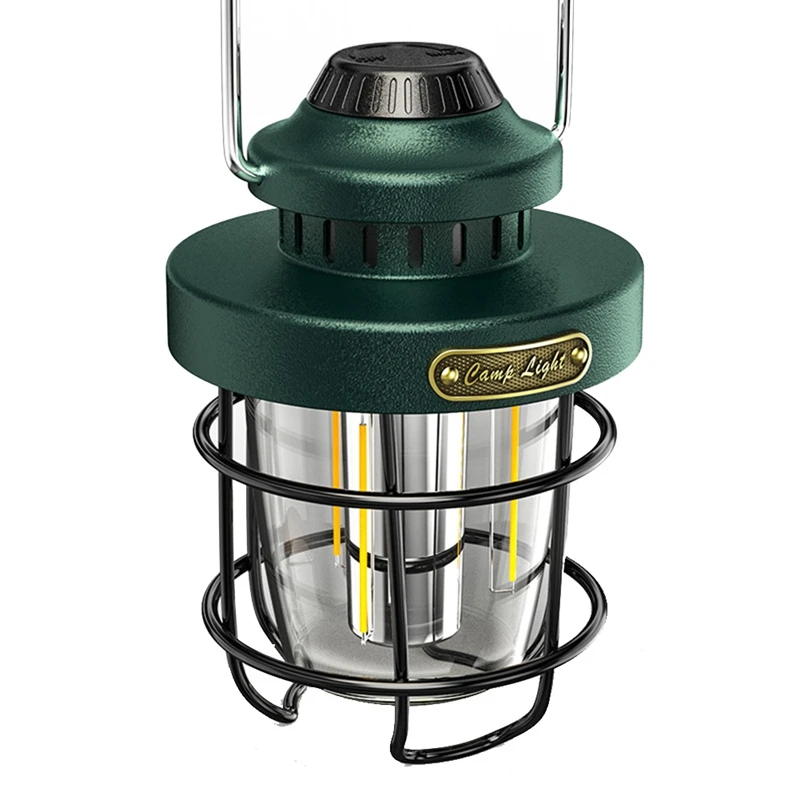 

Портативный ретро-фонарь для кемпинга, винтажный фонарь для освещения палатки, USB Перезаряжаемый фонарь, подвесной фонарь для экстренных ситуаций