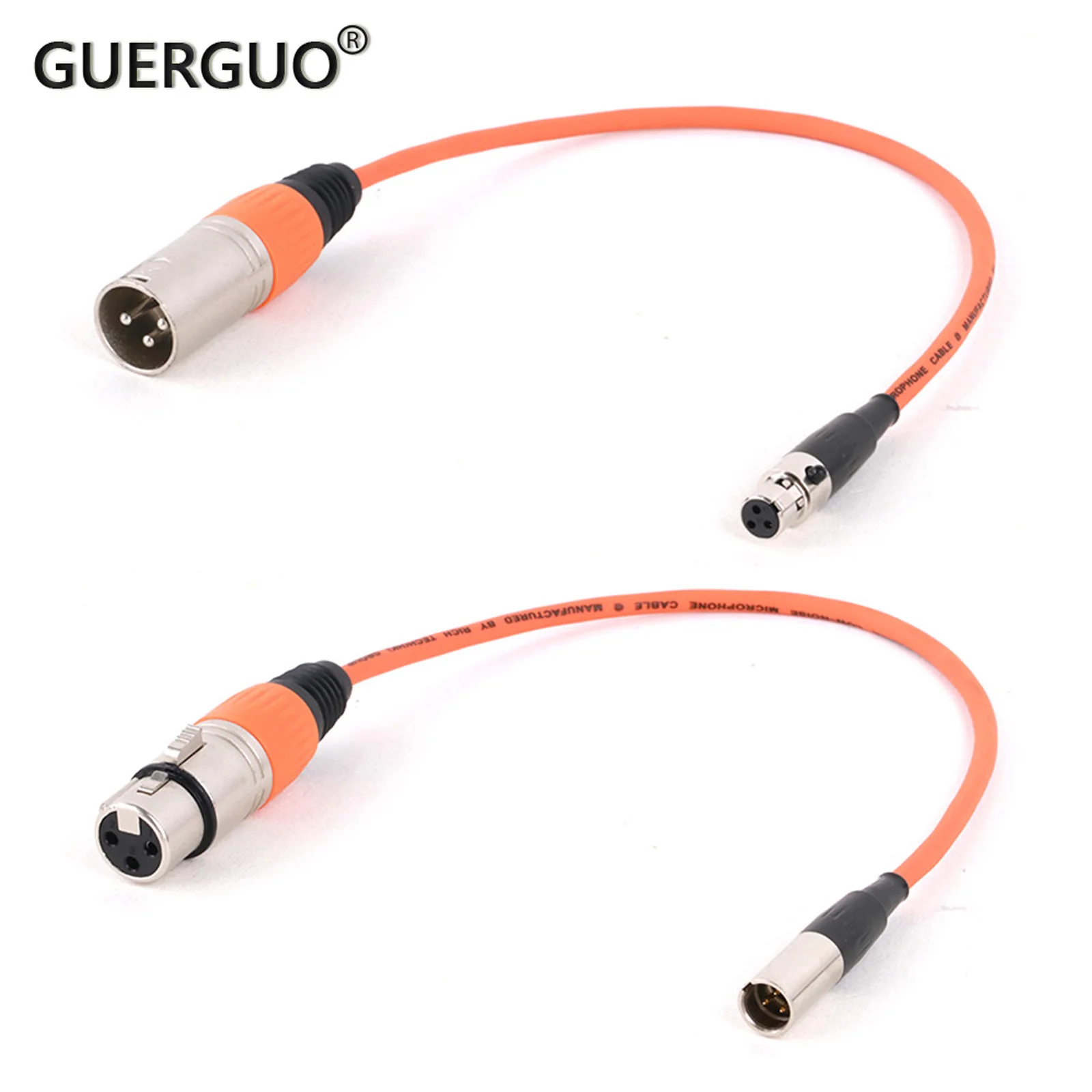 GuerGuo Mini XLR Audio Kabel Mini XLR 3Pin Stecker/Buchse auf 3PIN XLR Buchse/Stecker für Kopfhörer Carmera Konverter