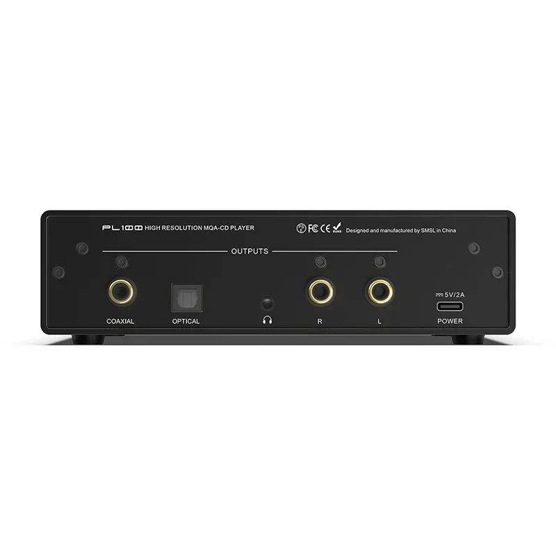 SMSL PL100 Hifi CD Player CS43131 MQA RCA Optical 3.5mm Headphone With Remote Control
