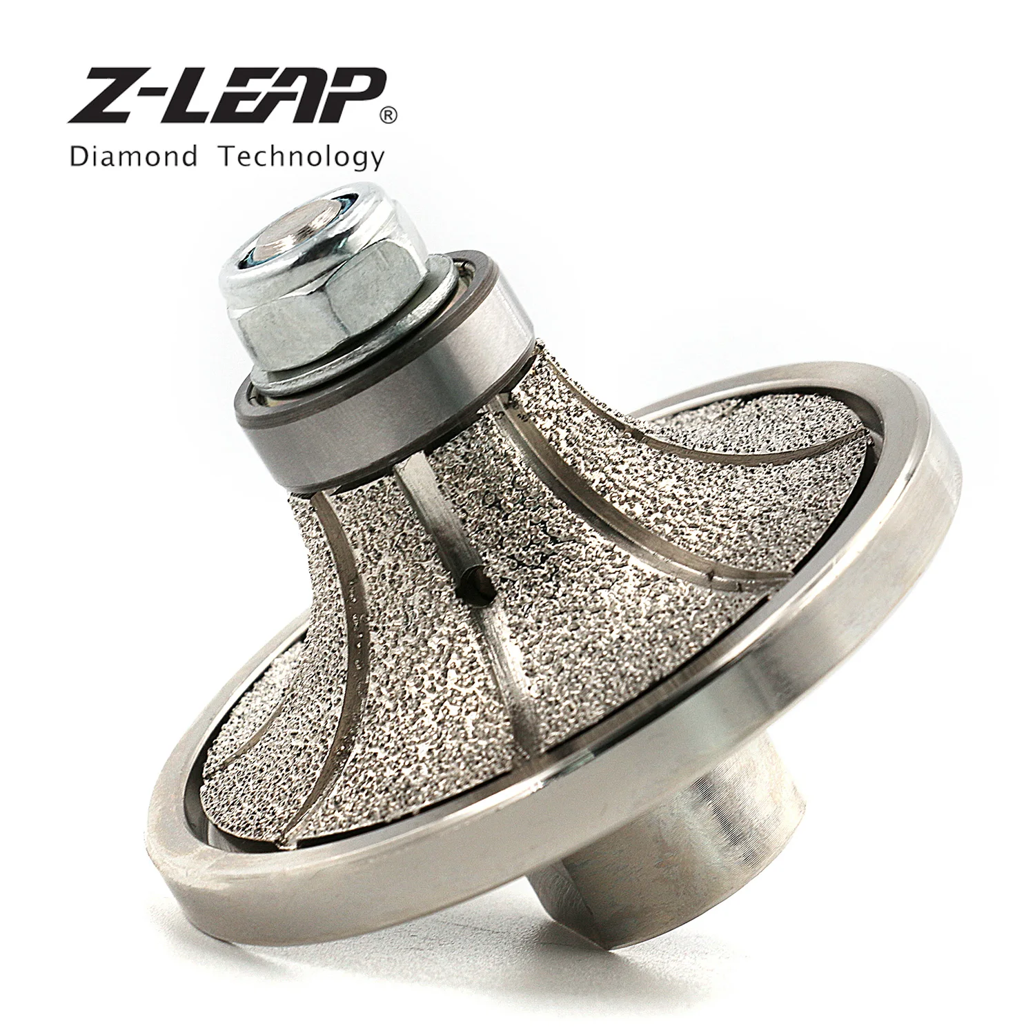 

Z-LEAP B20 Bullnose Grinder Wheel For Granite Marble Stone Profiling Vacuum Brazed Diamond Hand Profile Router Bit